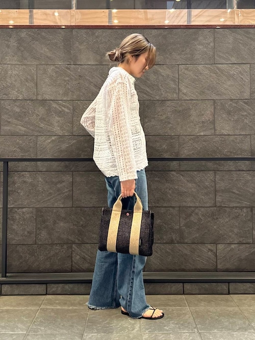 セール】sara mallika COTTON BORDER LACE TOP（その他トップス