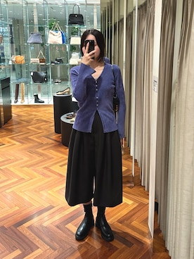 「アイテム（キーホルダー）」を使った、hikaruさん（レディース・168cm）の秋コーディネート