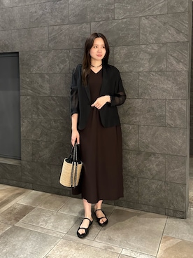「ニットワンピース」｜hikaruさん（レディース・168cm）の春コーディネート