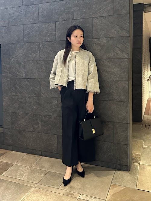 セール】ツイードショートジャケット（ノーカラージャケット）｜URBAN