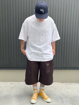 「WTAPS（ダブルタップス）のアイテム（キャップ）」を使った、suna24さん（メンズ・170cm）の夏コーディネート