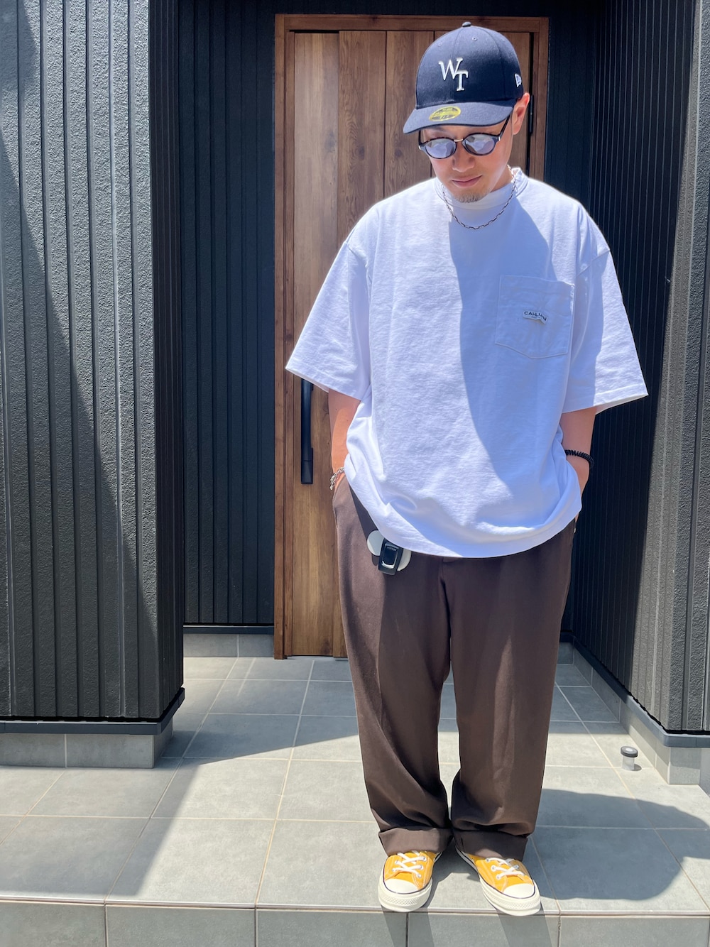 「ストリート、ストリートコーデ、ストリートファッション、ストリートカジュアル、ストリートMIX、ストリート系、wtaps、wtaps_daliypics、NEIGHBORHOOD」｜「WTAPSのアイテム（キャップ、ブルー系）」を使った、suna24さん（メンズ・170cm）の春コーディネートの1枚目の写真