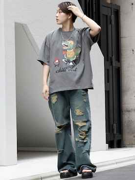 「Starting Over（スターティングオーバー）のアイテム」を使った、sizさん（レディース・163cm）の夏コーディネート