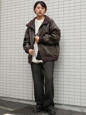 「STARTING OVER」｜「アイテム（ジャケット/アウター）」を使った、sizさん（レディース・163cm）の秋コーディネート