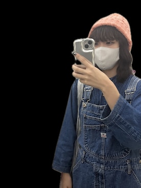 「古着好きな人と繋がりたい」｜「アイテム（ニットキャップ/ビーニー）」を使った、aiai2723さん（レディース・156cm）の冬コーディネート
