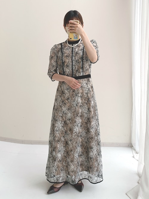 結婚式・パーティー・オケージョンドレス】裏地配色パイピング