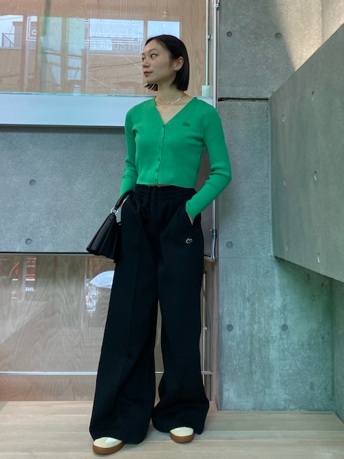 LACOSTE / ラコステ UVカット クールマックスリブニットカーディガン LACOSTE｜UVカット クールマックスリブニットカーディガン