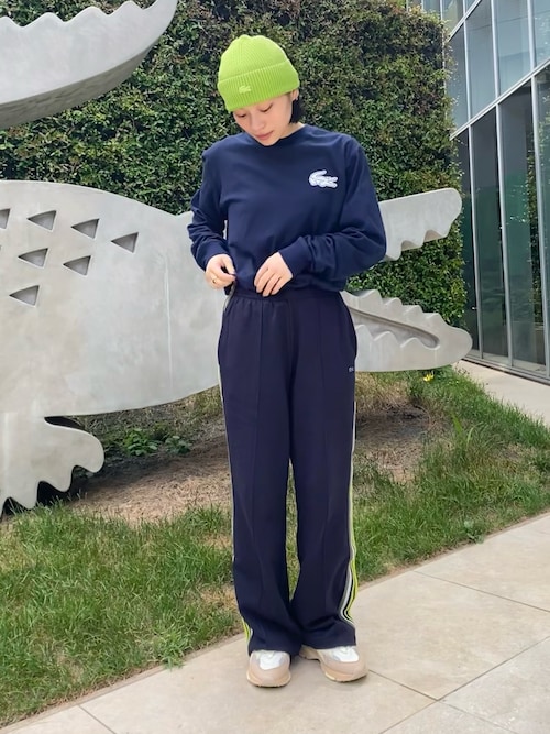 セール】サイドニットテーピングフレアトラックパンツ（スウェット