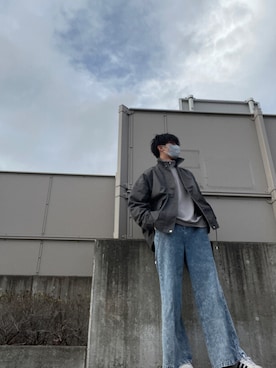 「フレアパンツ」｜「アイテム（その他アウター）」を使った、keiji13さん（メンズ・173cm）の冬コーディネート