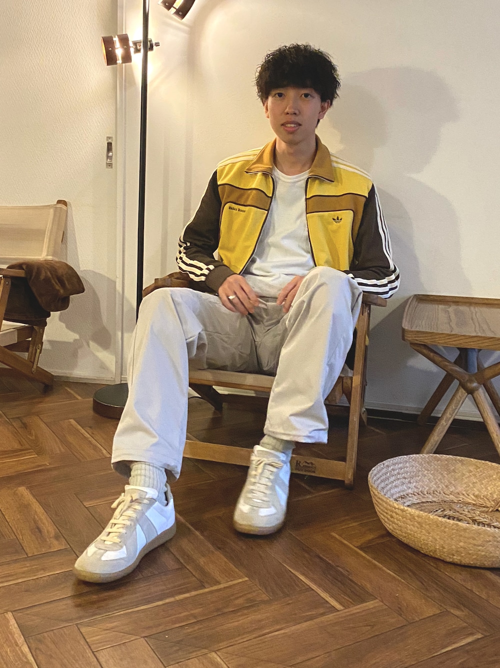 adidas Wales Bonner トラックジャケットイエロー/ブラウン