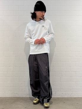 「adidas（アディダス）のF50 ADIFRAME / F50 アディフレーム（シューズ、ゴールド系）」を使った、oiさん（メンズ・176cm）の春コーディネート