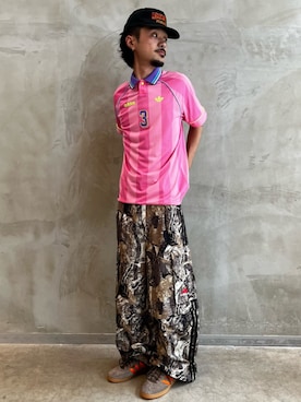 「カモ柄」｜oiさん（メンズ・176cm）の夏コーディネート