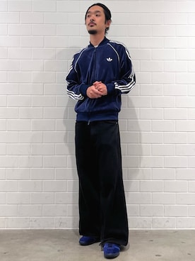 「アイテム（ジャージ）」を使った、oiさん（メンズ・176cm）の秋コーディネート