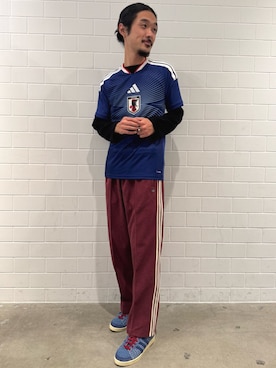 「アイテム（スウェットパンツ）」を使った、oiさん（メンズ・176cm）の秋コーディネート