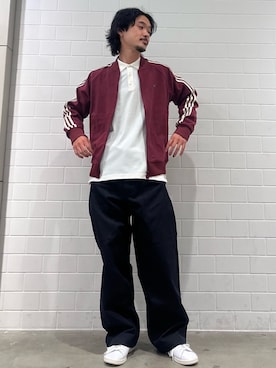 「アイテム（ジャージ）」を使った、oiさん（メンズ・176cm）の秋コーディネート