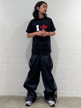 「adidas（アディダス）のアディスター コントロール 5 / ADISTAR CONTROL 5 / アディダスオリジナルス adidas Originals（スニーカー、グレー系）」を使った、oiさん（メンズ・176cm）の夏コーディネート