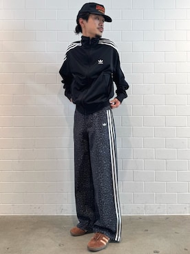 「アイテム（ジャージ）」を使った、oiさん（メンズ・176cm）の冬コーディネート