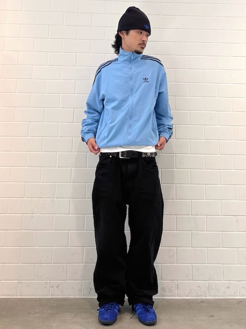adidas ウーブン ファイヤーバード トラックトップ　ネイビー　ナイロン アディカラー ウーブン ファイヤーバード トラックトップ