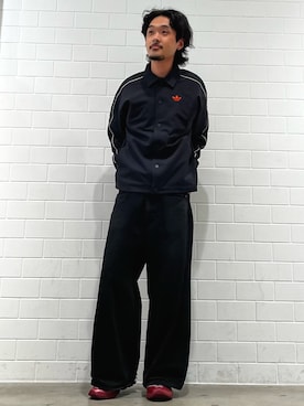 「アイテム（ナイロンジャケット）」を使った、oiさん（メンズ・176cm）の秋コーディネート