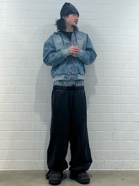 「adidas（アディダス）のTG スウェット パンツ / アディダスオリジナルス adidas Originals（その他パンツ、ブラック系）」を使った、oiさん（メンズ・176cm）の春コーディネート