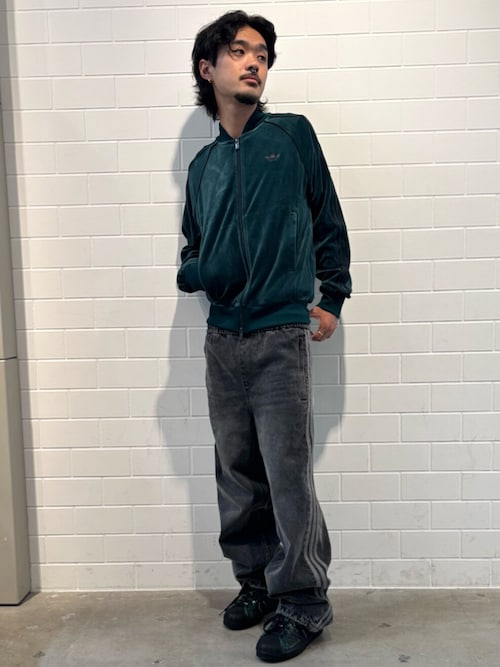 アディダスオリジナルス デニム ジャケット ジョガー パンツ 上下セット アディダスオリジナルス デニム ジャケット ジョガー パンツ