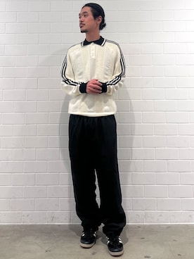 「adidas（アディダス）のプレミアム ニット ジャージー / アディダスオリジナルス adidas Originals（ニット/セーター）」を使った、oiさん（メンズ・176cm）の冬コーディネート
