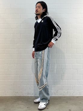 「adidas（アディダス）のサンバ OG / Samba OG（シューズ、ホワイト系）」を使った、oiさん（メンズ・176cm）の夏コーディネート