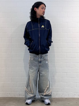 「adidas（アディダス）のメガライド F50 / MEGARIDE F50 / アディダスオリジナルス adidas Originals（スニーカー、シルバー系）」を使った、oiさん（メンズ・176cm）の春コーディネート