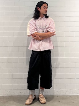 「adidas（アディダス）のハンドボール スペツィアル ローファー / HANDBALL SPEZIAL LOAFER W / アディダスオリジナルス adidas Originals（スニーカー、ブラウン系）」を使った、oiさん（メンズ・176cm）の夏コーディネート