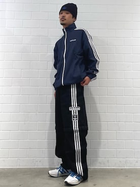 「アイテム（ナイロンジャケット）」を使った、oiさん（メンズ・176cm）の秋コーディネート