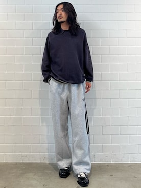 「adidas(アディダス)のアイテム(スウェットパンツ)」を使った、oiさん(メンズ・176cm)の秋コーディネート