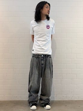 「adidas（アディダス）のスーパースター II / SUPERSTAR II / アディダスオリジナルス adidas Originals（スニーカー、ブラック系）」を使った、oiさん（メンズ・176cm）の春コーディネート