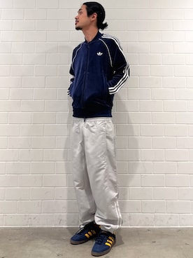 「アイテム（ジャージ）」を使った、oiさん（メンズ・176cm）の冬コーディネート