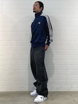 「アイテム（ジャージ）」を使った、oiさん（メンズ・176cm）の秋コーディネート