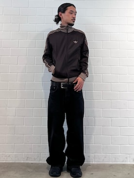 「adidas（アディダス）のアディスター XLG 2.0 / ADISTAR XLG 2.0（シューズ、ブラック系）」を使った、oiさん（メンズ・176cm）の夏コーディネート