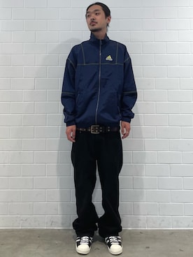 「adidas（アディダス）のスーパースター ビンテージ / Superstar Vintage（シューズ、ブラック系）」を使った、oiさん（メンズ・176cm）の春コーディネート