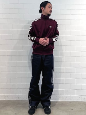 「adidas（アディダス）のスーパースターII / Superstar II（シューズ、ブラック系）」を使った、oiさん（メンズ・176cm）の春コーディネート