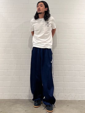 「adidas（アディダス）のBW アーミー / BW ARMY（シューズ、ブラック系）」を使った、oiさん（メンズ・176cm）の夏コーディネート