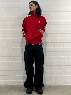 「adidas（アディダス）のMEGARIDE AG シューズ（シューズ、ブラック系）」を使った、oiさん（メンズ・176cm）の夏コーディネート