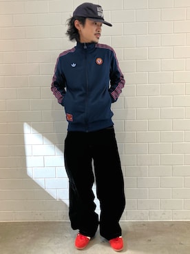 「アイテム（ジャージ）」を使った、oiさん（メンズ・176cm）の秋コーディネート