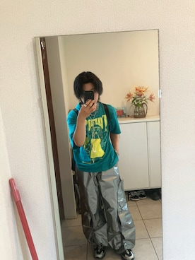 GRANCY】Button Layered Design Nylon Pants / ボタンレイヤード