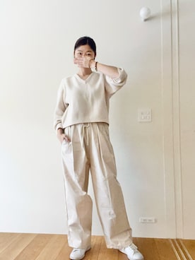 「アイテム（その他パンツ）」を使った、soratumiさん（レディース・170cm）の春コーディネート