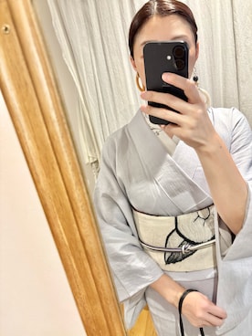 「アイテム（水着/着物・浴衣）」を使った、soratumiさん（レディース・170cm）の秋コーディネート