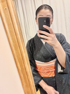 「アイテム（着物）」を使った、soratumiさん（レディース・170cm）の秋コーディネート
