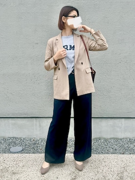 「COMME CA ISM（コムサイズム）のアイテム（ジャケット/アウター）」を使った、soratumiさん（レディース・170cm）の春コーディネート