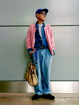 「Maison Kitsune(メゾンキツネ)のアイテム」を使った、78885010さん(メンズ・174cm)の春コーディネート