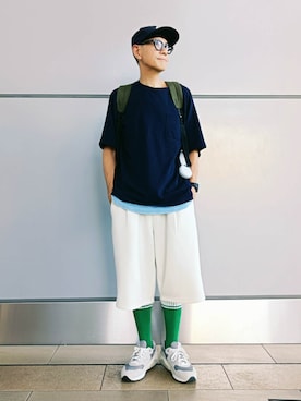 「NEW ERA（ニューエラ）のアイテム」を使った、78885010さん（メンズ・174cm）の夏コーディネート