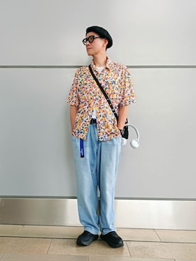 「アイテム（ハンチング/ベレー帽）」を使った、78885010さん（メンズ・174cm・50代）の夏コーディネート