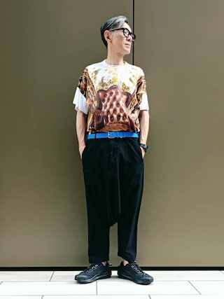 「COMME des GARCONS HOMME PLUS(コムデギャルソンオムプリュス)のアイテム(Tシャツ/カットソー)」を使った、78885010さん(メンズ・174cm)の夏コーディネート