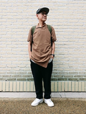 「アイテム（キャップ）」を使った、78885010さん（メンズ・174cm）の夏コーディネート